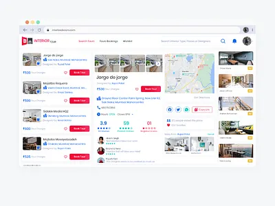interior web app adobe xd card design cards cards ui design interior app interior design search ui ux web webapp