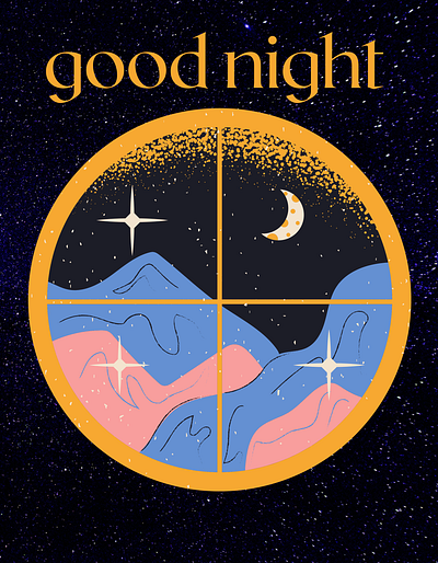 good night algeria cover artwork design illustration typography