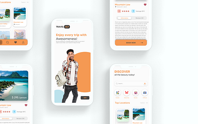 Travel App Design app application application design clean design icons minimal ui ui ux ui design