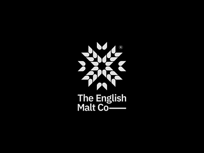 The English Malt Co. branding clean design flat floral ibm plex illustrator logo logodesign logomaker logomark logomarks logotype logotypes mark minimal monochromatic pattern typography vector