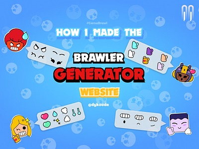 Brawler Generator Thumbnail - Youtube Thumbnail - Dykoode brand design brawl brawler brawler generator brawlstars create brawler dykoode productdesign supercell thumbnail webdesign website youtube youtube thumbnail