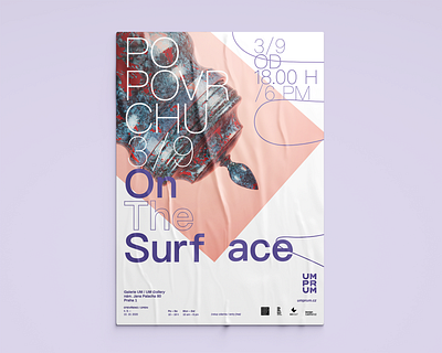 On The Surface | Exhibition art event exhibition gallery graphic objekt poster prague print typography visual