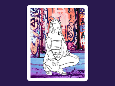 I am woman card city collage design fashion girl graffiti graphic design greeting card illustration message poster urban woman