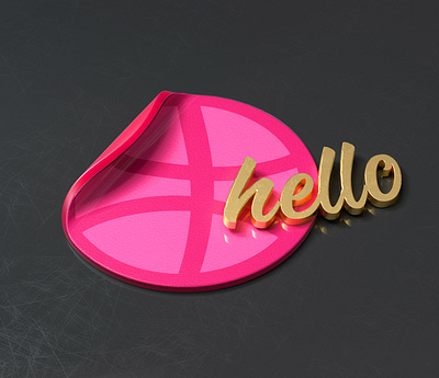 Hello Dribbble 3d c4d design hello dribbble illustration octane typography