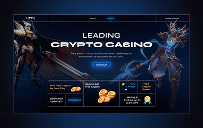 Crypto Casino blue cash casino crypto currency game heroes money neon poker roulette web