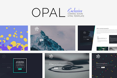 OPAL - Exclusive Coming Soon Template app branding design elements landing page theme theme design ui web web design website