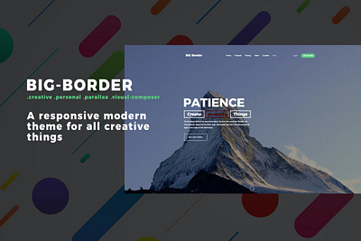 Big Border - Landing Page Portfolio app branding design elements landing page theme ui web web design website