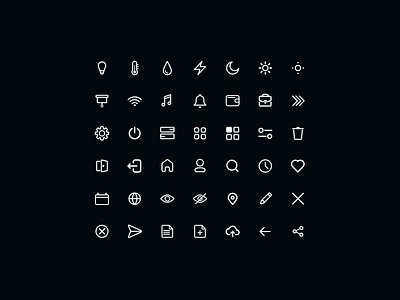 Icons Set clean ui design icon iconography icons pack icons set illustration minimal ui uiux vector visual design web
