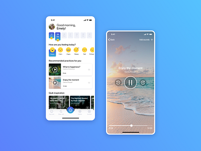 Stress management app android app app apple calm concept design dribbble inspiration ios app meditation mental mental health mood relax stress ui ux wellness