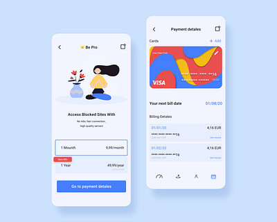VPN App UI design app appdesign design illustration security ui ux vpn