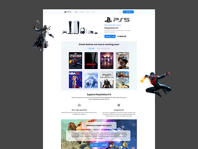 PlayStation®5 computer console design gaming headphone playstation ps5 sony store ui ux web