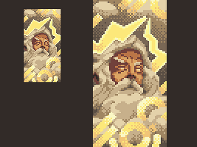 Uncle zeus from "Hades". Pixelart fanart fanart gameart hades illustration pixelart zeus zeusart