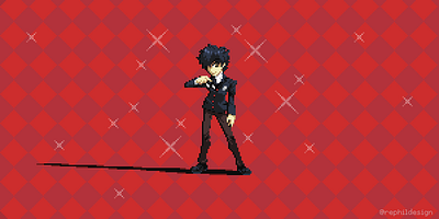 Joker game gaming illustration pixel pixel art