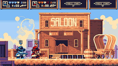 Red Dead Pocket Rumble game gaming illustration pixel pixel art