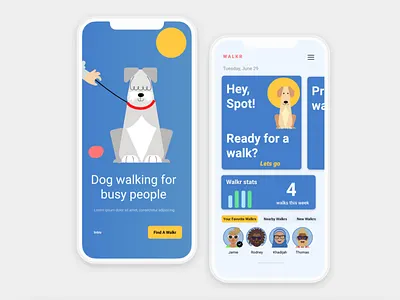 WALKR app idea branding design dog walkers dog walking fitness gig economy gigposter pet petcare pets typography uber ui uiux uiuxdesign ux walker walking walkr