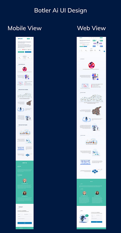 Botler Ai Website Redesign clean design illustration illustrator minimal typography ui ux web website