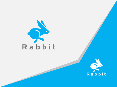 Rabbit Logo app branding design game illustration logo rabbit rabbit logo rabbit run runs rabbit strong ui ux vector