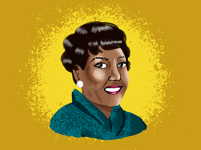 BHM Illustration #5: Sylvia Rodriguez Kimbell bhm black history month digital illustration florida illustration photoshop portrait