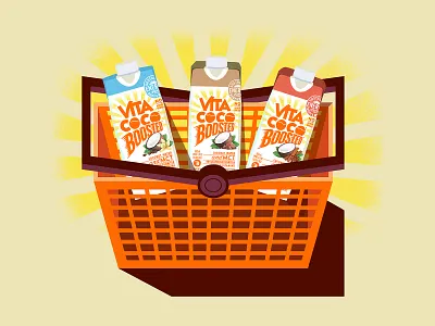 Vita Coco Illustration boosted branding icons illustration illustrator the creative pain vector