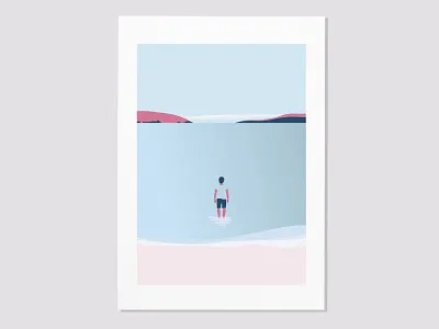 Peacefulness - Wanaka Lake calm concept design illustration jcimagination lake landscape minimal minimalistic peacefulness poster relax vector vector art