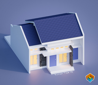 Lowpoly House Model 3d art 3d illustration creative design graphicdesign illustration isometric design lowpoly lowpoly3d social media templates uiuxdesign