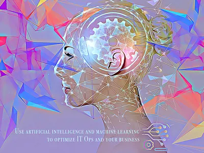 Optimize IT Ops - Machine Learning design illustration vector