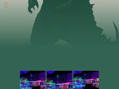 KAIJU Arcade Home Page arcade arcade game brand design branding branidentity design godzilla home screen homepage illustration kaiju monsters ui ux web website