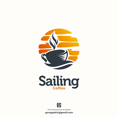 Sailing coffee animal brand branding design doublemeaning dualmeaning graphicdesigns illustration logo logodesign logodesigner logodesigns vector