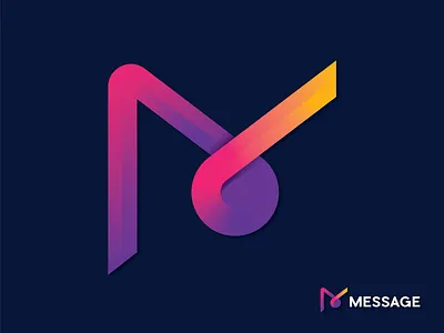 "message" logo colorful colorful logo design m letter logo m logo