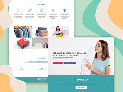 dy laundry-(Website Laundry Service) design laundry service simple design website concept website design