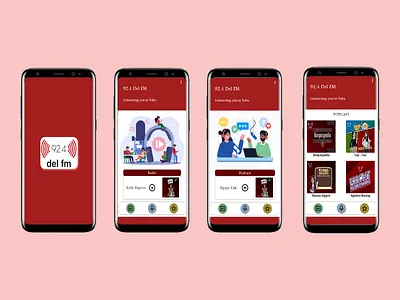 Del FM Radio Application Redesign mobile app design radio app redesign shopping app ui design ux
