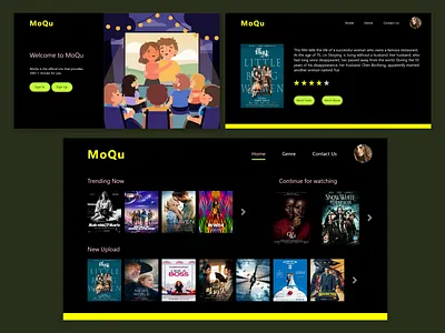 MoQu App Design design movie movie app ui design ux design web design