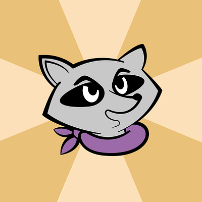 Raccit Raccoon Character design digital art illustration logo