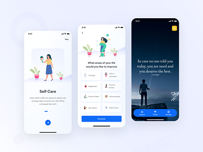 Motive Plus - Motivational App Design app application apps creative depression design ios life mobile mobile app motivation motivational motivational quotes quote ui uiux ux