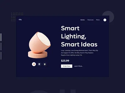 Lamp Header Exploration : Olly Wake Up Light 2021 trends app branding clean design e commerce landing page ecommerce ecommerce app ecommerce header exploration ecommerce shop header minimal popular landing page typography ui ux web web header website