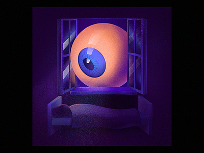 Night Watch eye illustration procreate watching