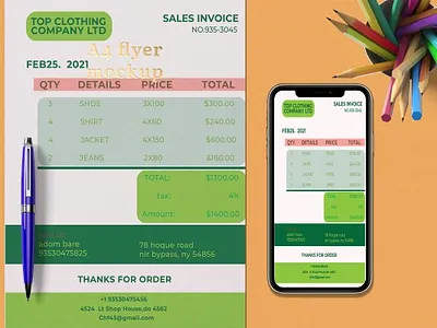 invoice design branding business card design design envelope flyer design illustration invoice invoice design invoice template letterhead design logo minimal typography vector