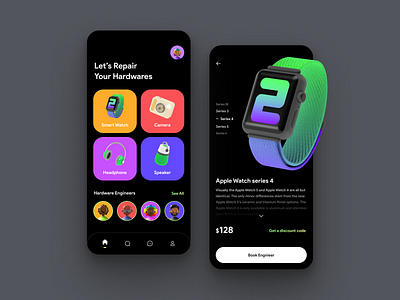 Repair your hardwares 3d app apps hardware illustration ios iphonex mobile repair smartwatch ui uidesign ux