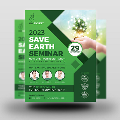 Environment Seminar Flyer Template earth eco environment environment poster environmental flyer template environmental posters flyer templates green leaflet meeting nature organic pollution poster save save earth seminar seminar flyer design seminar flyer examples