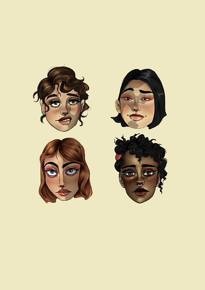 Faces art character art character design digital art digital illustration digitaldrawing digitalpainting girl illustration illustration art