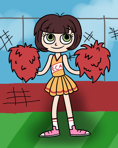 chantelle or chantal cartoon cheerleader cute digital art fan art fanart illustration star vs the forces of evil svtfoe