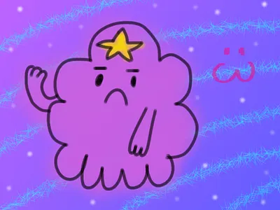 lsp adventure time cartoon digital art doodle fan art fanart illustration lsp lumpy space princess purple