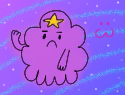 lsp adventure time cartoon digital art doodle fan art fanart illustration lsp lumpy space princess purple