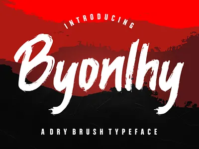 Byonlhy Dry Brush Typeface branding brush calligraphy handwriting handwritten logo quotes script signature typography