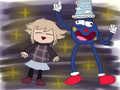 dreams are scary crossover dhmis digital art fan art fanart illustration lamp guy urotsuki yume 2kki