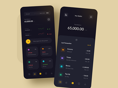 Money Saving App app application bank banking app clean credit card dark finance graphic interface minimalist mobile money money transfer payment simple statistic ui ux wallet