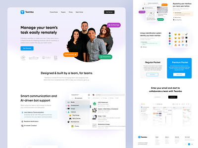 Teambo - Landing Page Exploration bootstrap landing design landing page landing page concept landing page design landing page ui landing pages layout preview saas saas website startup startups team web web design website website concept website design websites