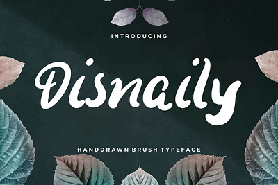 Disnaily Handdrawn Brush branding brush calligraphy handwriting handwritten logo quotes script signature typography