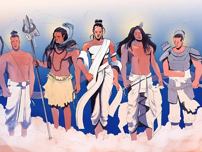 Designers in Mythology character conceptart design illustration illustrator linework photoshop sketch texture visualdevelopment