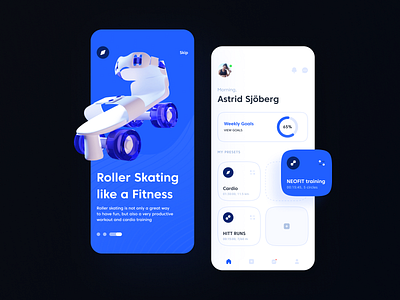 Sports App 🏀 3d app cards clean design goals minimal mobile mobile app onboarding sports ui ux white